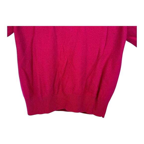 Vintage The He-Ro Group 100% Cashmere Pink Fuchsia Sweater Size Medium - Picture 3 of 11